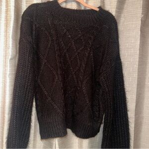 Black knitted sweater